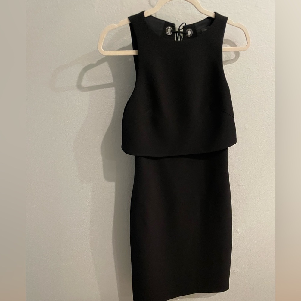 rag & bone Black Halter Sheath Cocktail Mini Dress